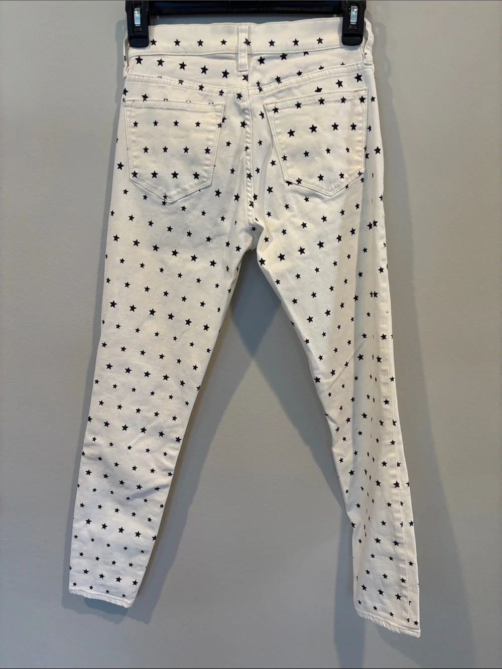 J. Crew Cream Jeans with Star Accents